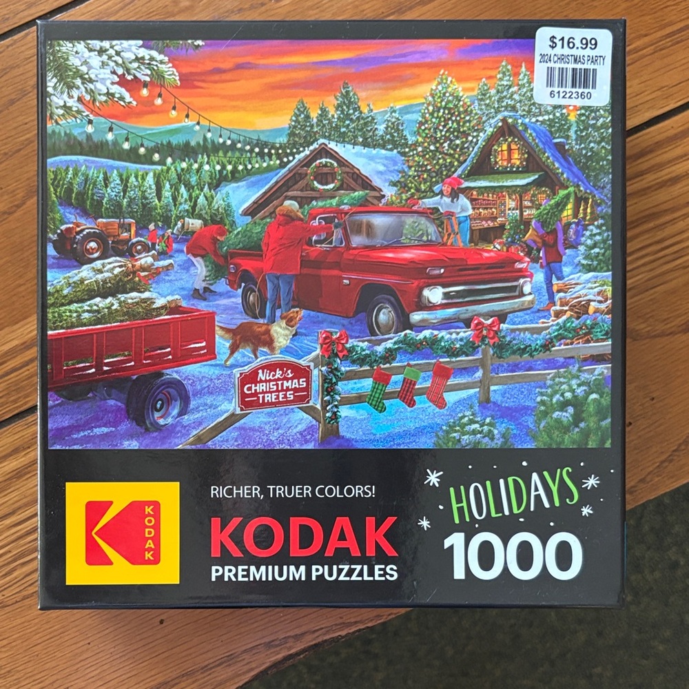 Kodak Holiday Puzzle with Red Truck and Snowy Scene